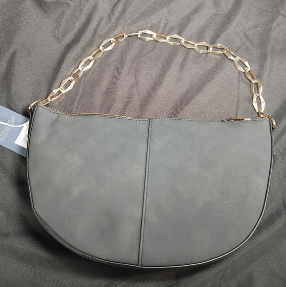 Universal Threads Black Crescent Style Chain Link Shoulder Bag - Picture 2 of 11